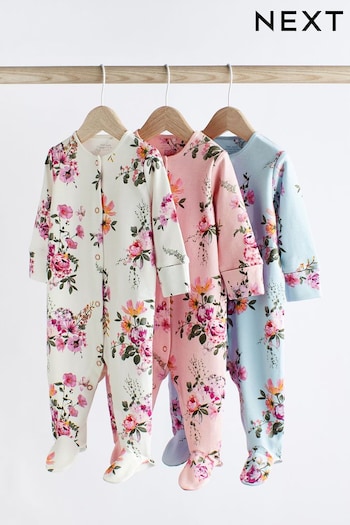Pastel Character Baby Sleepsuit 3 Pack (0mths-2yrs) (875575) | £18 - £20