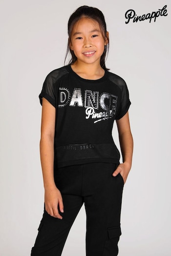 Pineapple Girls Dance Crop Black T-Shirt (875576) | £20