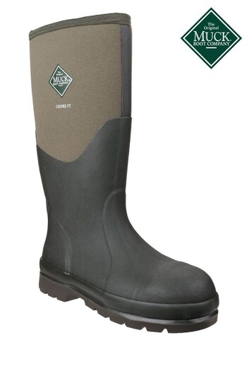 Muck lace-up Boots Brown Chore Classic Steel Safety Wellies (875598) | £140