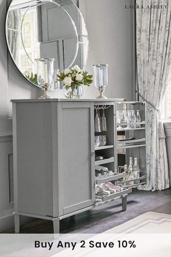Laura Ashley Pale Charcoal Henshaw Drinks Cabinet (875912) | £1,350