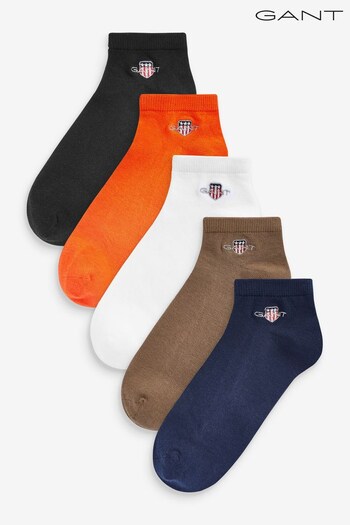 GANT Orange Shield Sneaker Socks - 5 Pack (876020) | £20