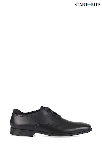 Start-Rite Black Leather Academy Smart School Shoes was (876085) | £58