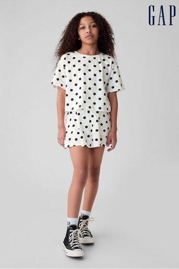 Gap White Dotted Skort Outfit Set (4-13yrs) (876168) | £25