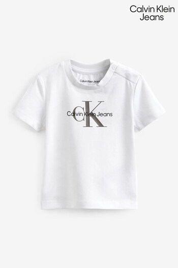 Calvin Klein Jeans Baby Monogram White T-Shirt (876882) | £25