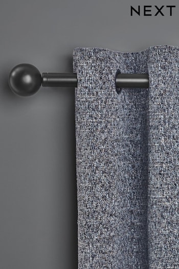 Black Ball Finial Extendable Curtain 35mm Pole Kit (876989) | £65 - £85