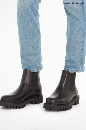 Tommy Hilfiger Premium Chunky Chelsea Black Boots (877006) | £170