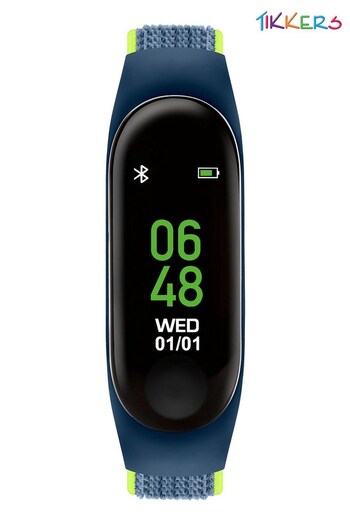 Tikkers Series 1 Blue Canvas Rip Strap Activity Tracker With Colour Touch Screen And Up To 7 Day Battery Life (877575) | £20