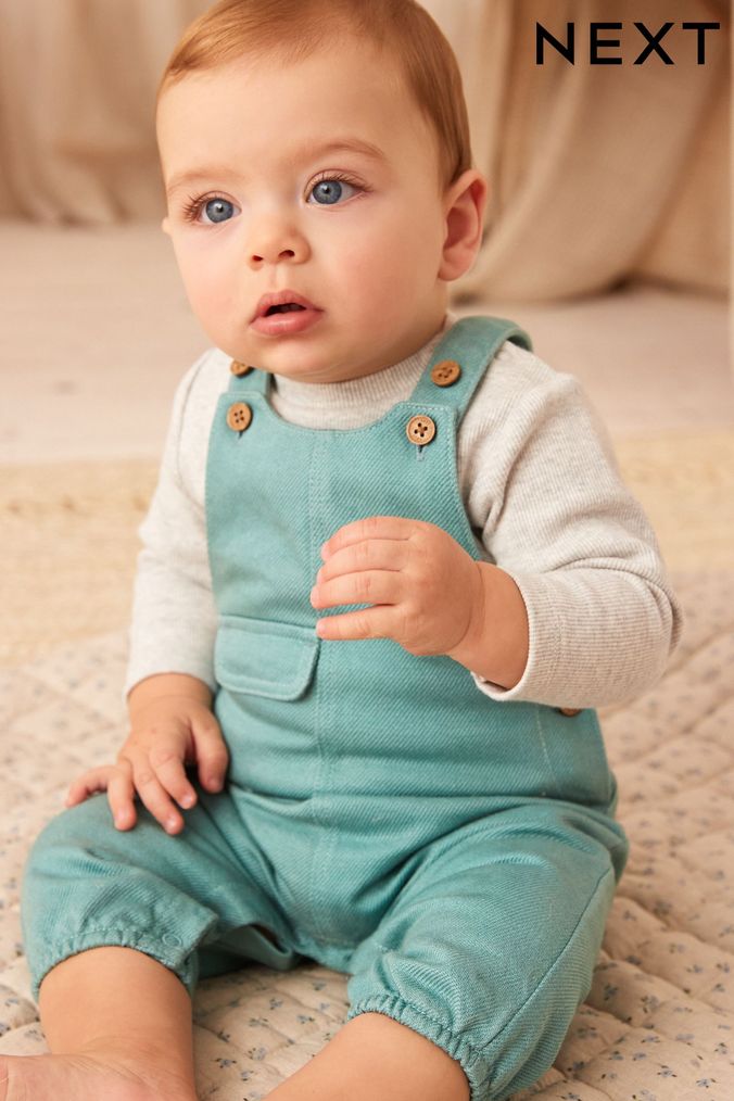 Boys green shop overalls