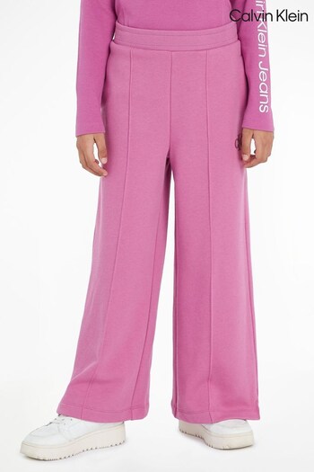 Calvin jacket Klein Kids Pink Logo Sweat Joggers (878018) | £60