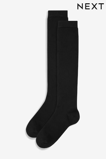 Black Modal Blend Knee High Socks 2 Pack (878075) | £8
