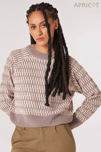 Apricot Pink Chenille Tone Cable Twist Jumper (878104) | £35