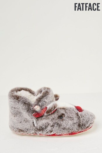 FatFace Brown Ruby Reindeer Slipper Boots (878117) | £35