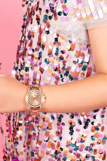 Peers Hardy Girls Rose Gold Tone Tikkers Metal Bracelet Multicoloured Stone Dial Watch (878438) | £18
