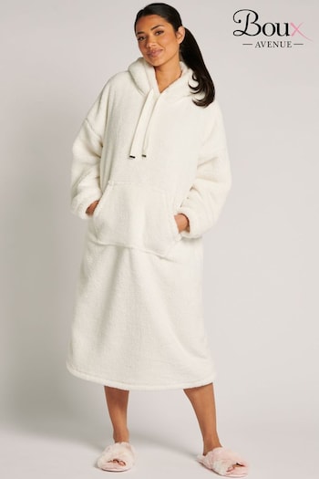 Boux Avenue Cream Fleece Longline Cosy Supersoft Blanket Hoodie (878829) | £55