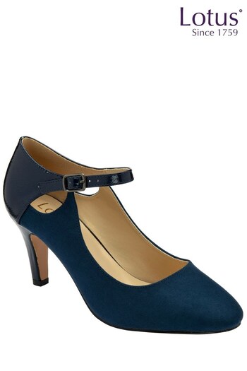 Lotus Navy Blue Mary-Jane Crazy Shoes (878836) | £65
