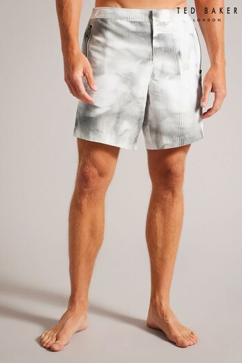 Ted Baker Skyward Cream Floral Striped Swimshorts (878980) | £70