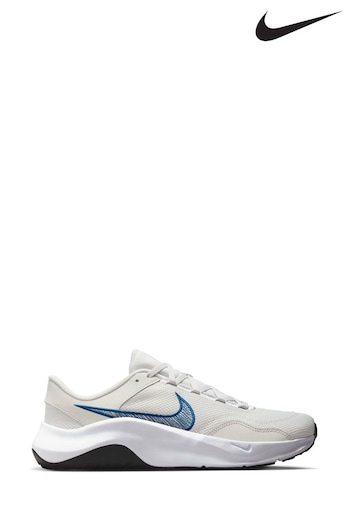 Nike homem White/Blue Legend Essential 3 Gym Trainers (879194) | £65