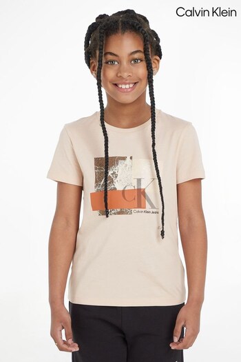 Calvin Klein Kids Beige Monogram Boxy T-Shirt (879341) | £32