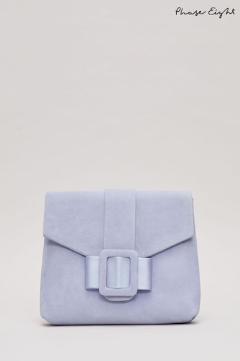 Phase Eight Blue Buckle Front Clutch Bag (879413) | £75