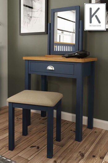 K Interiors Blue Juniper Dressing Table with Drawer (879444) | £190