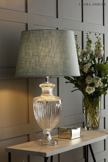 Laura Ashley Clear Meredith Cut Glass Crystal Urn Large Table Lamp Base (879484) | £175