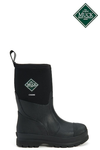Muck lace-up Boots Black Chore Classic Mid Patterned Wellies (879505) | £140