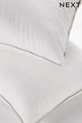 Firm Set Of 2 Goose Feather & Down Pillows (879514) | £55