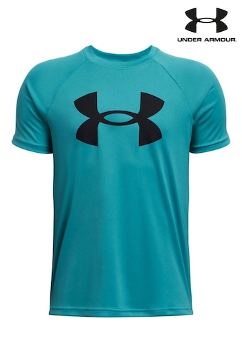 Under Armour gris Blue Tech Big Logo Short Sleeve T-Shirt (879662) | £17