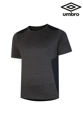 Umbro Black Pro Training Short Sleeve Marl Poly T-Shirt (880002) | £25