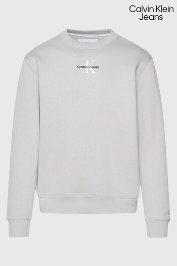 Calvin flatpack Klein Jeans Grey Monologo Sweatshirt (880102) | £80