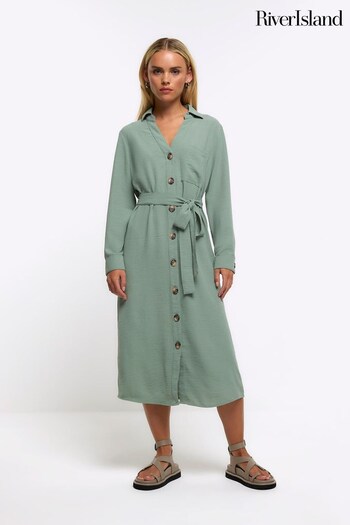 River Island Green Petite Shirt Dress (880134) | £40