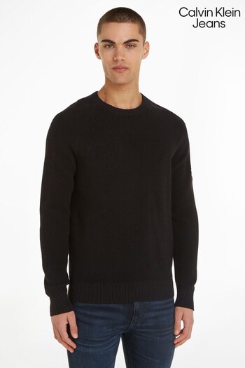 Calvin Klein Jeans Badge Black Sweater (880138) | £90