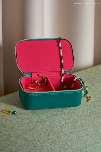 Estella Bartlett Green Mini Jewellery Box - Contrast Satin Bright Blue (880148) | £29