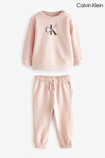 Calvin Klein Newborn Unisex Monogram Sweatshirt Set (880314) | £85