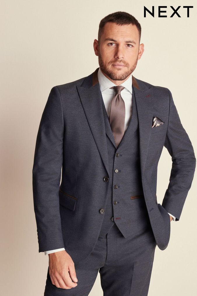 Men s Grey Slim Suits Next Official Site