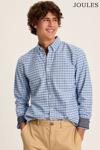 Joules Welford Blue Cotton Check Shirt (880348) | £49.95