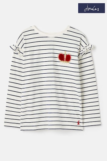 Joules Angelica Blue/White Printed Long Sleeve Top (880554) | £16.95 - £20.95