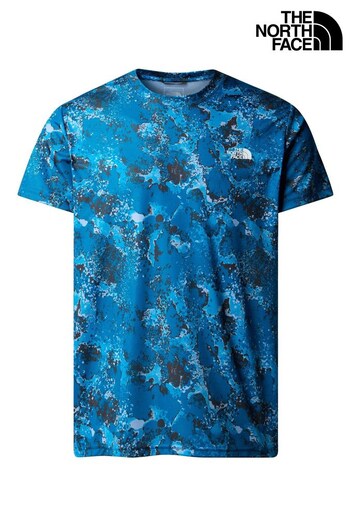 The North Face Blue Reaxion AMP Crew Print Sweat Top (880708) | £30