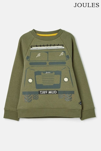 Joules Connor Green Artwork Crew Neck Sweatshirt (880815) | £29.95 - £32.95