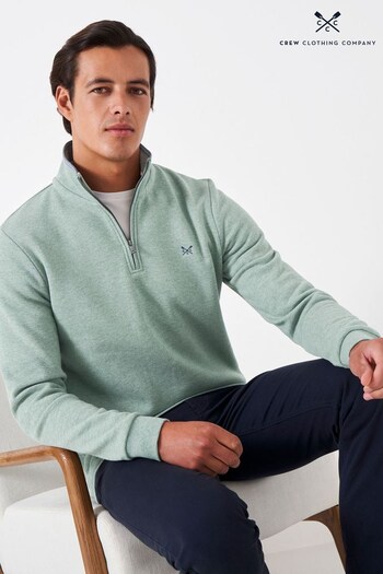 Crew Clothing Company Green Classic 1/2 Zip Sweater (880885) | £65