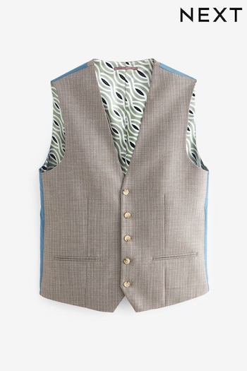 Neutral Textured Suit Waistcoat (880963) | £40