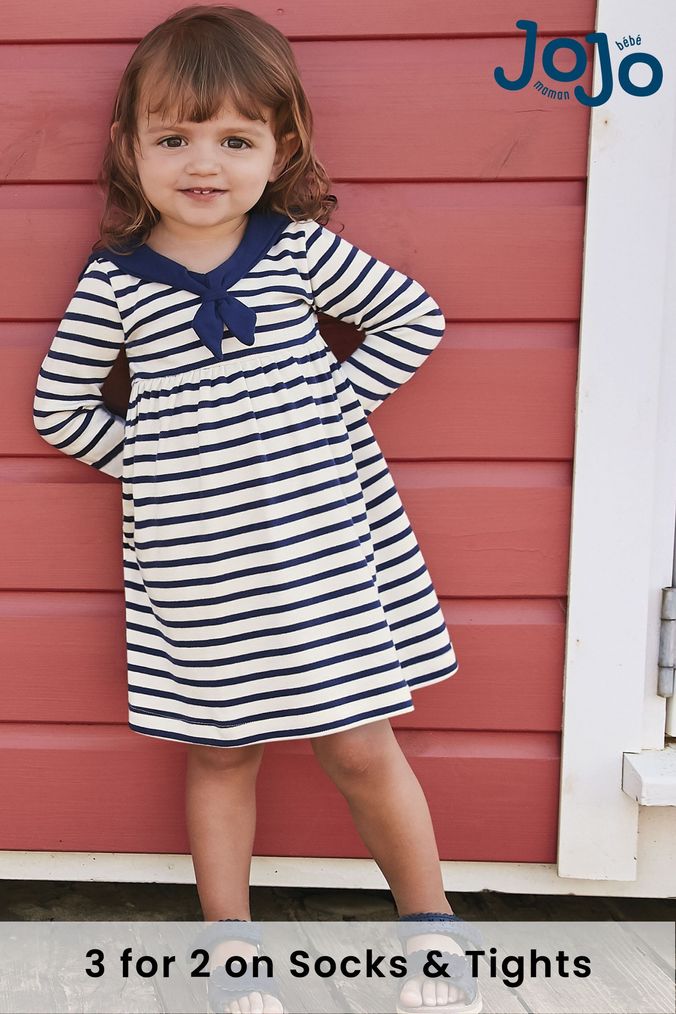 Next girls stripe dress store