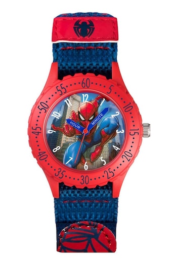 Peers Hardy Disney Marvel Spiderman Blue Canvas Strap Watch (881113) | £20