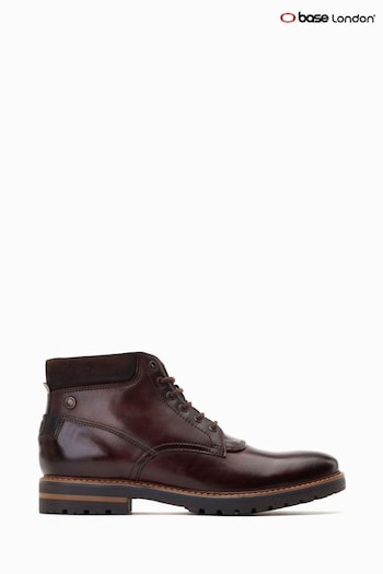 Base London Hawkins Lace Up Brown Boots blackened (881444) | £85