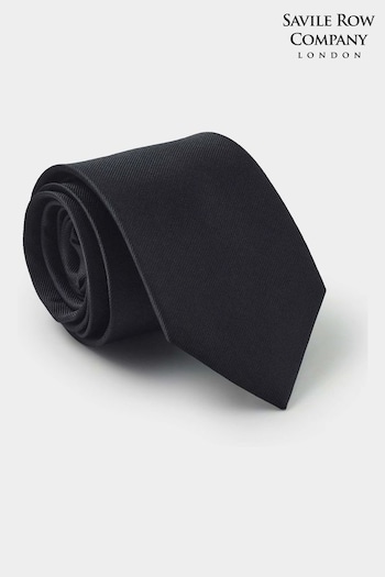 Savile Row Company Fine Twill Silk Black Tie (881514) | £27.50