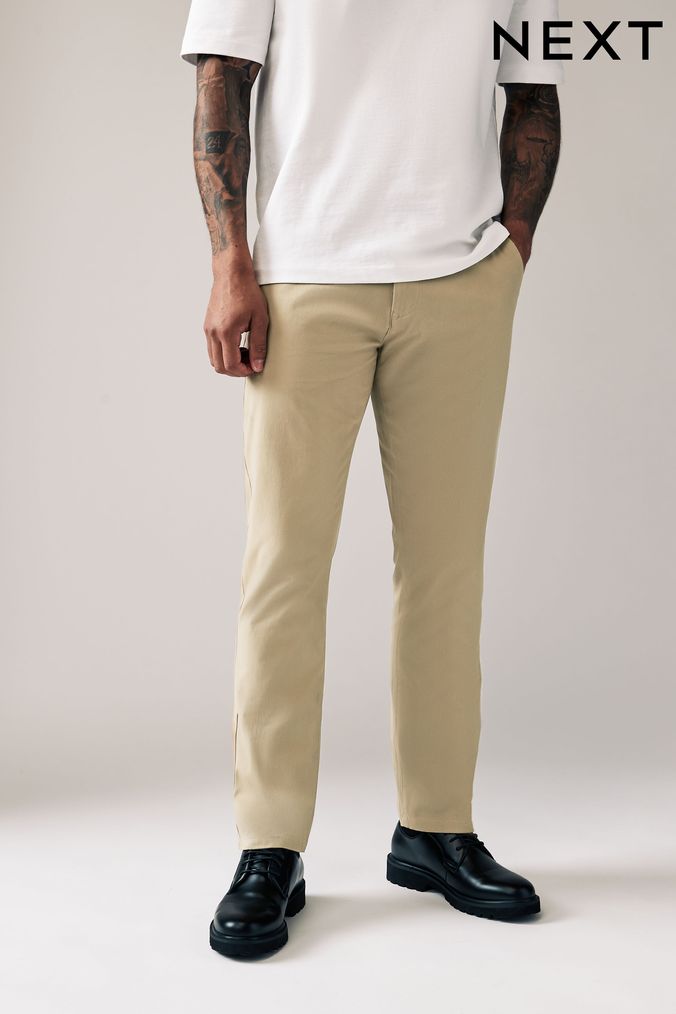 Buy Mens Straight Chino Trousers Online  Next UK