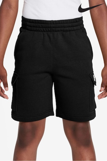 Nike Black Club Fleece Cargo Shorts (882041) | £38