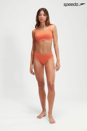 Speedo goods Orange Textured Deep U-Back Bikini 2 Piece (882106) | £38