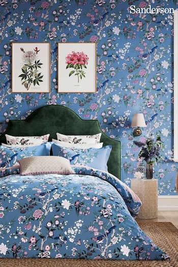 Sanderson Blue Chinoise Hall Duvet Cover and Pillowcase Set (882304) | £85 - £145