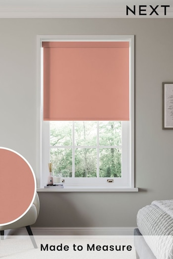 Peach Pink Echo Made to Measure Blackout Roller Blind (882453) | £57